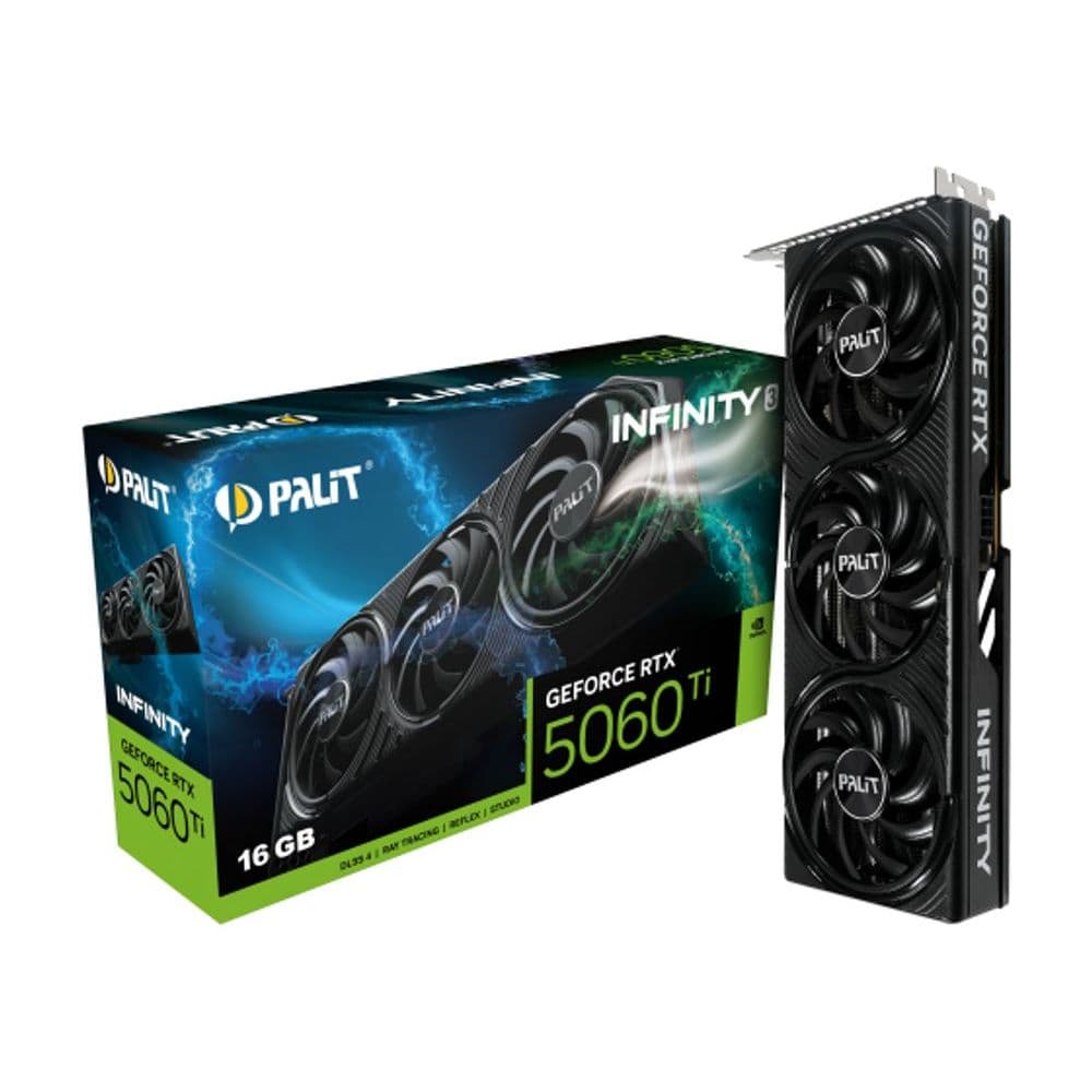 Placa de Video GeForce NVIDIA PALIT RTX5060TI 16GB INFINITY 3  GDDR7 NE7506TS19T1-GB2061S
