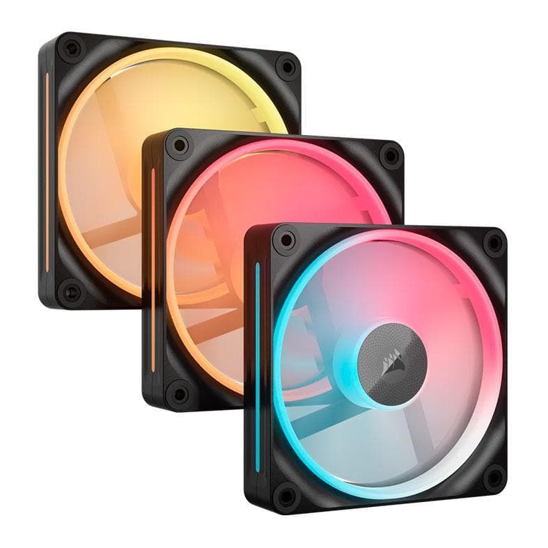 Kit Ventoinhas Corsair Icue Link LX120-R, RGB, 3x120mm, Preto, CO-9051050-WW