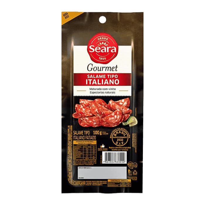 Seara Gourmet Salame italiano fatiado 100g