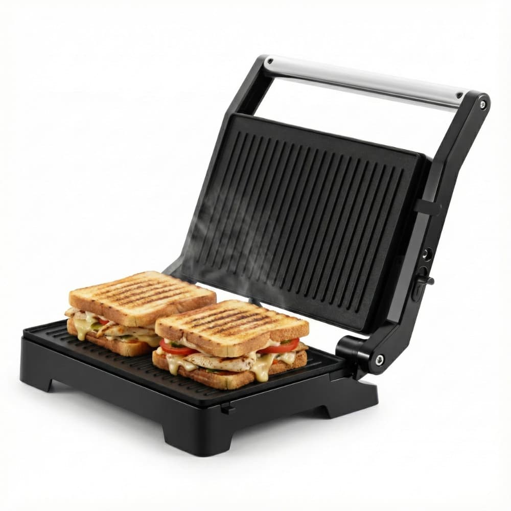 Sanduicheira Grill Essencial Inox 1000W 127V Abertura 180º Itatiaia