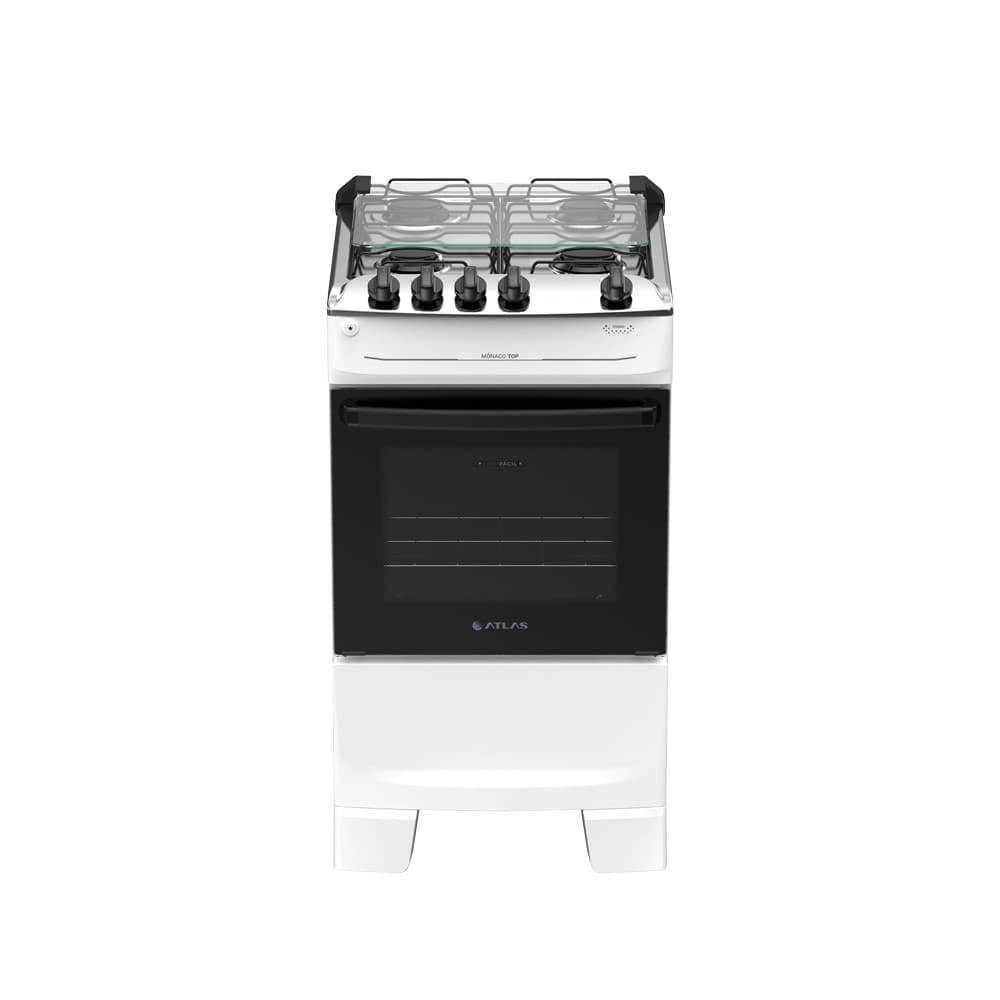 Fogão 4 bocas Atlas Mônaco Top Automático Mesa Inox