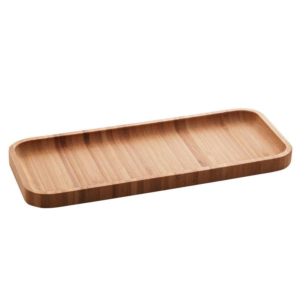 Bandeja de Bambu Lyor Hire 28cm Natural Retangular para Organização Mesa Café Lavabo