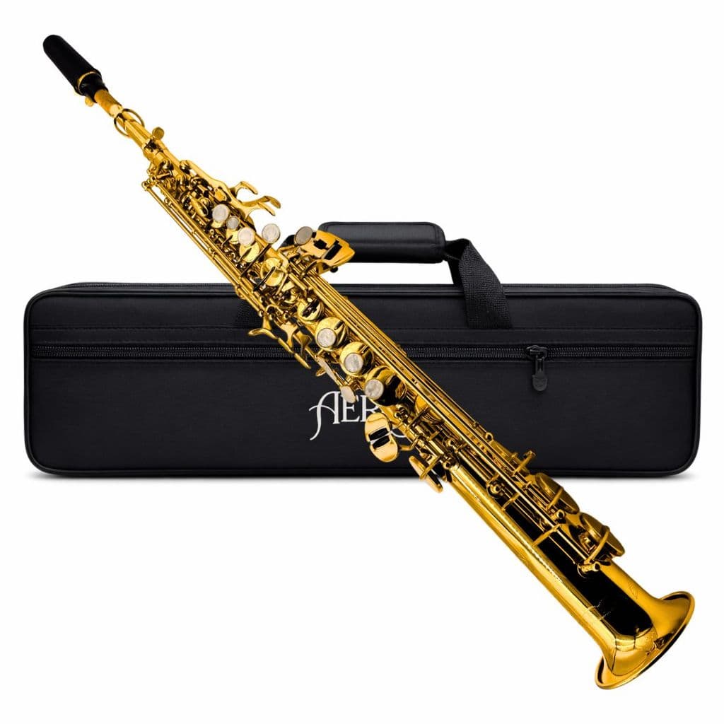 Saxofone Soprano Aeris Ss100 Reto Laqueado Com Estojo Luxo