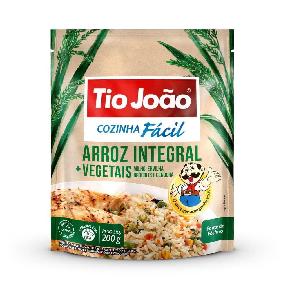 Arroz Integral + Vegetais Tio João Cozinha Fácil 200g