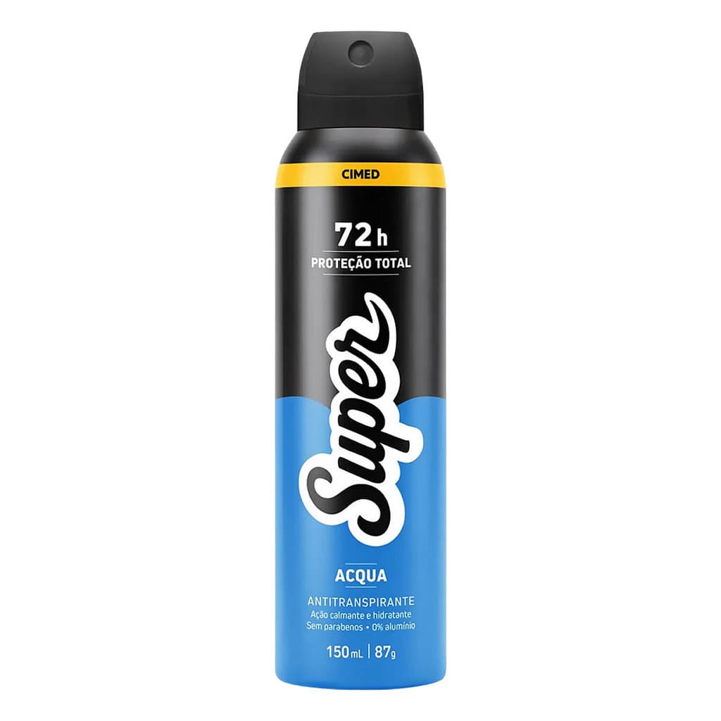 Desodorante Super Acqua 72h Aerossol Antitranspirante 150ml