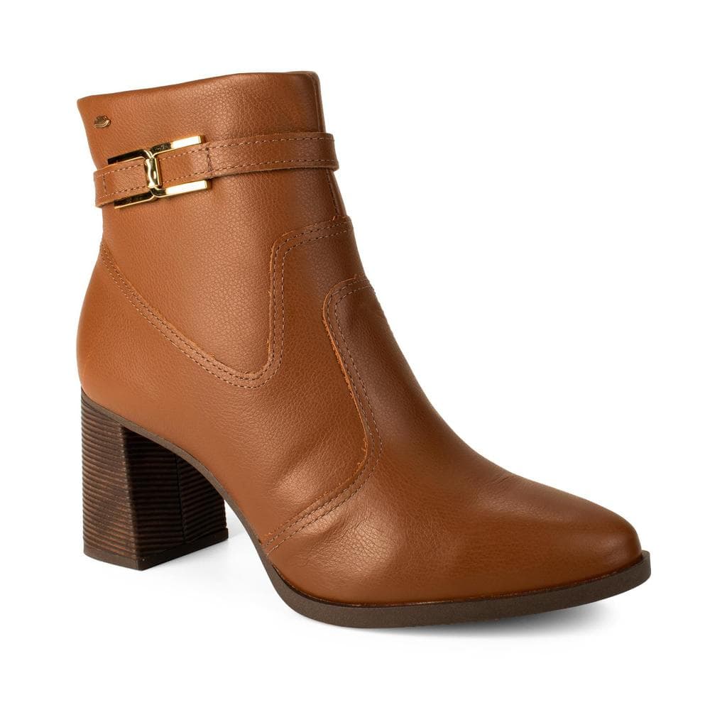 Bota Dakota de Cano Curto Em Couro Feminina D2382