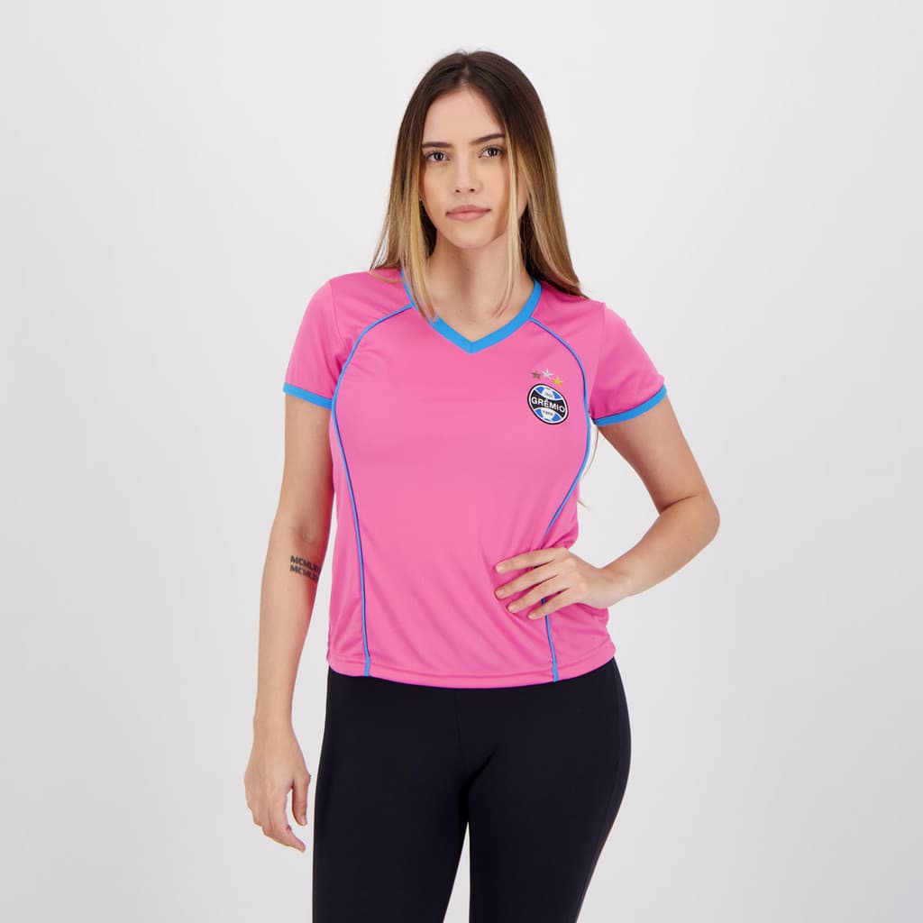 Camisa Grêmio Basic Feminina Rosa