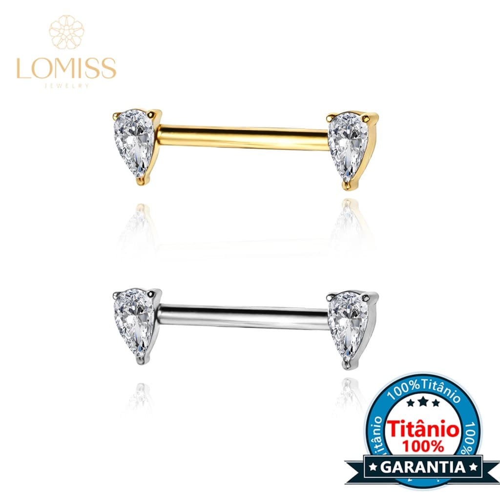 Piercing Barbell Titânio Push Pin Mamilo Orelha Transversal Piercing Mamilos Feminino De Peito