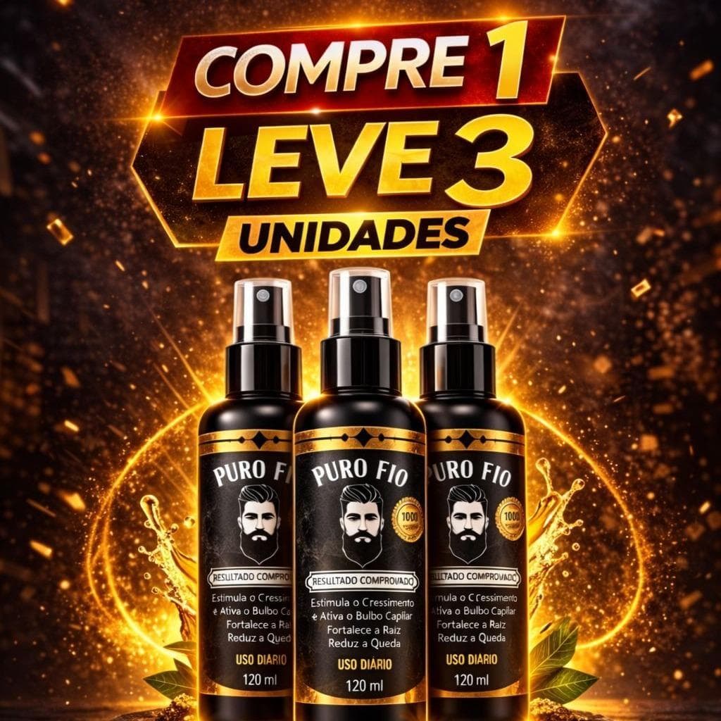 3 Spray Puro Fio Barba e cabelo 120 ml envio imediato 3 unidades