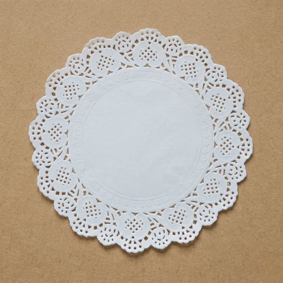 Fundo Rendado de Papel - Branco - 35cm  - 24 unidades - Rizzo