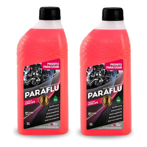 Kit Paraflu Aditivo Radiador Refrigeração Pronto Para Uso 2l