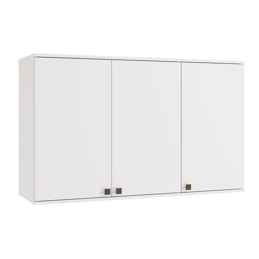Armário Aéreo Celeste Kappesberg 100% MDF 3 Portas Branco 120cm