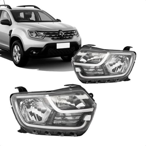 Farol Duster 2021 2022 2023 2024 Farolete Manual Com Led e Reator