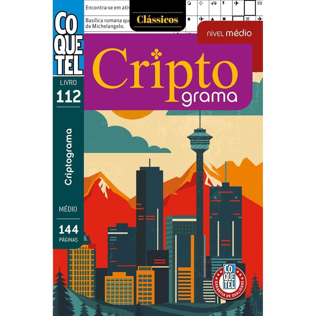 Livro Coquetel Palavras Criptograma 112 | Nível Médio