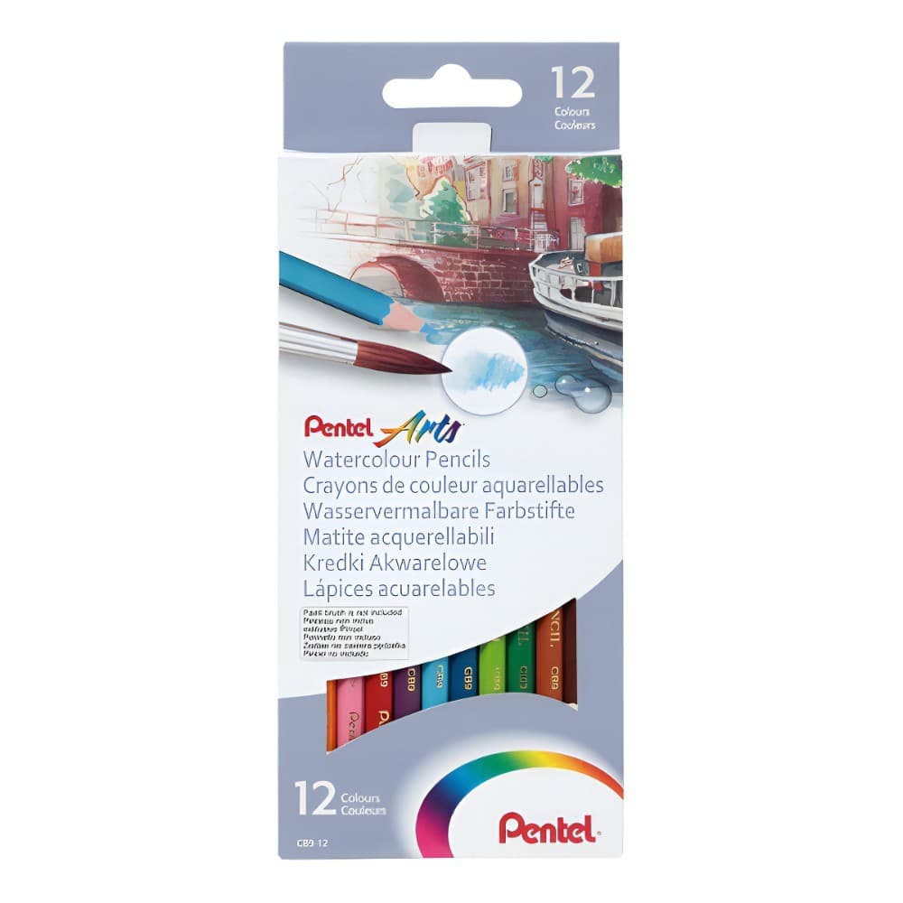 Lápis Aquarelável Pentel 12 Cores CB9-12
