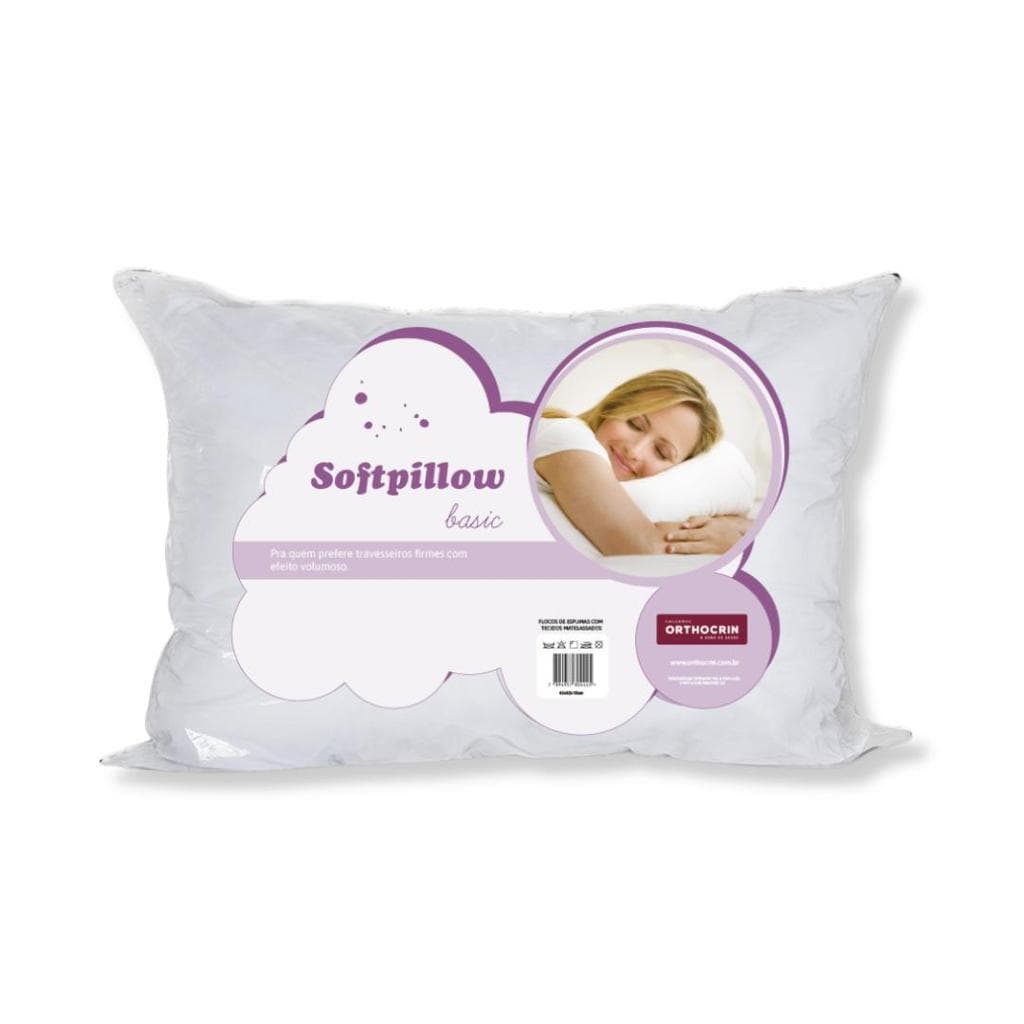 Travesseiro Espuma Orthocrin Basic Softpillow - 43x62x15