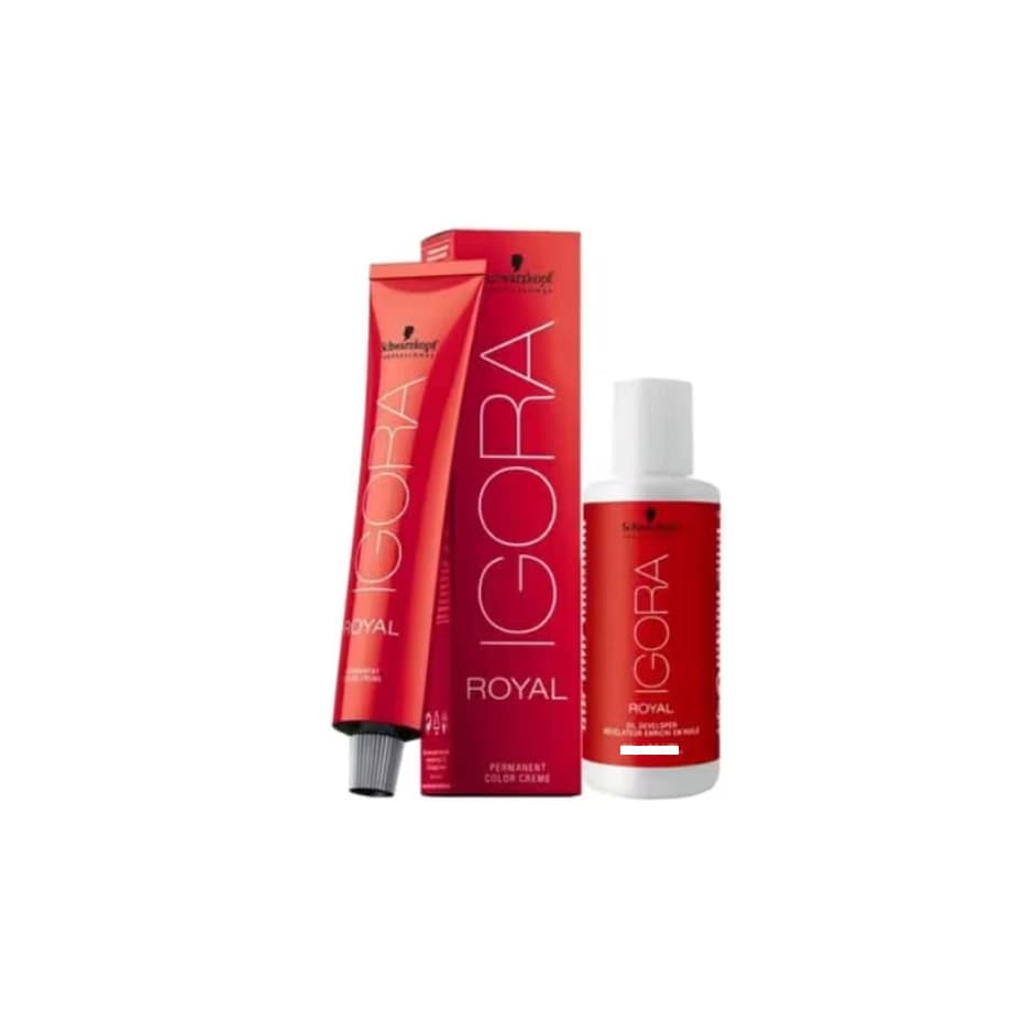 Kit Schwarzkopf Igora Royal 9.7 Louro Extra Claro Cobre + Ox 30vol 60 ml