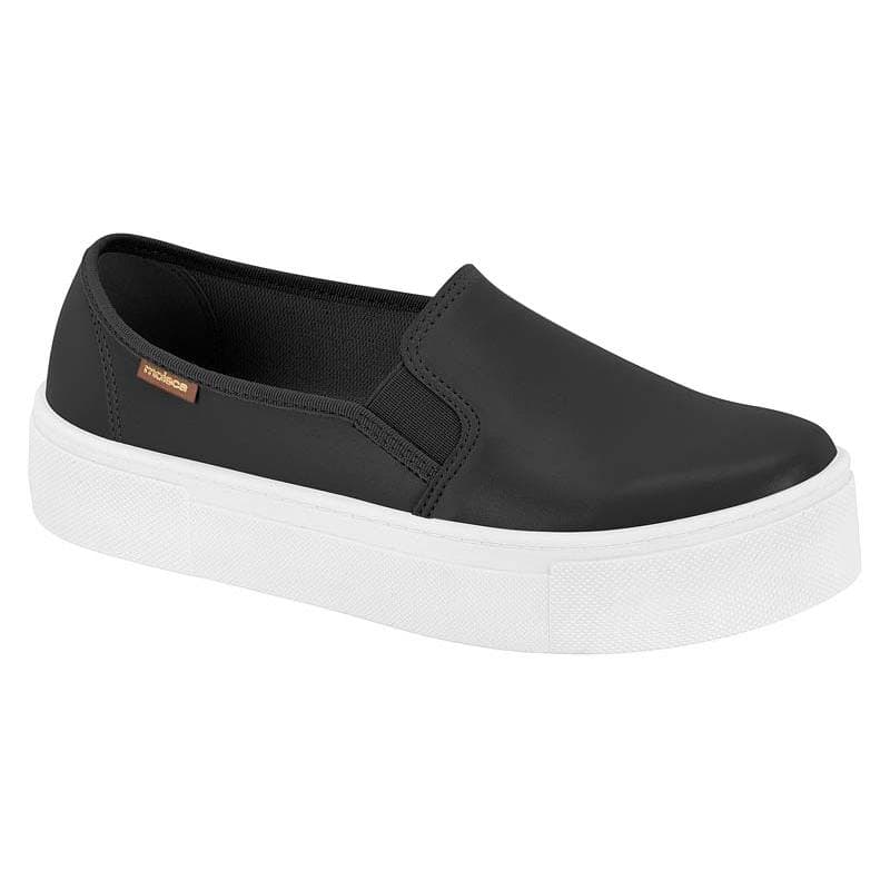 Tênis Feminino Sapato Slip On Básico Casual Versátil Calce Fácil Confortável Moleca Original