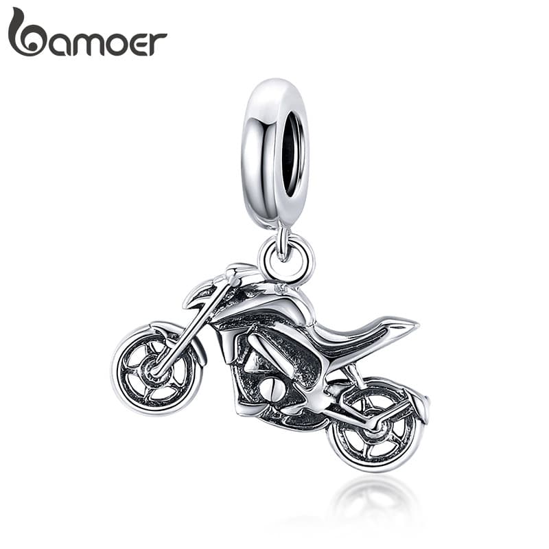 Bamoer Bead Motocicletas Pingente DIY Pulseira Colar Acessórios Para Presentes Femininos