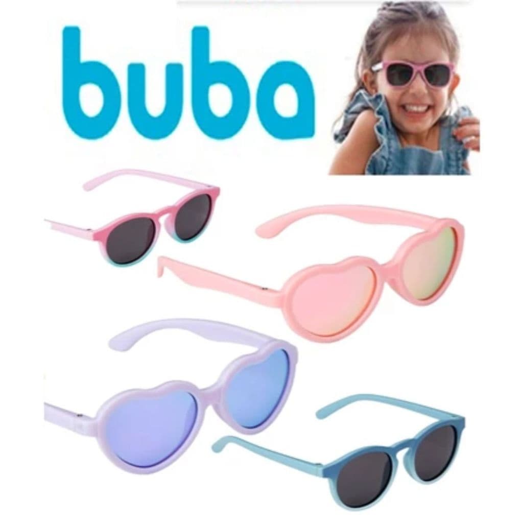 Óculos de Sol Buba para Bebê Fléxível Proteção UVA UVB e Estojo