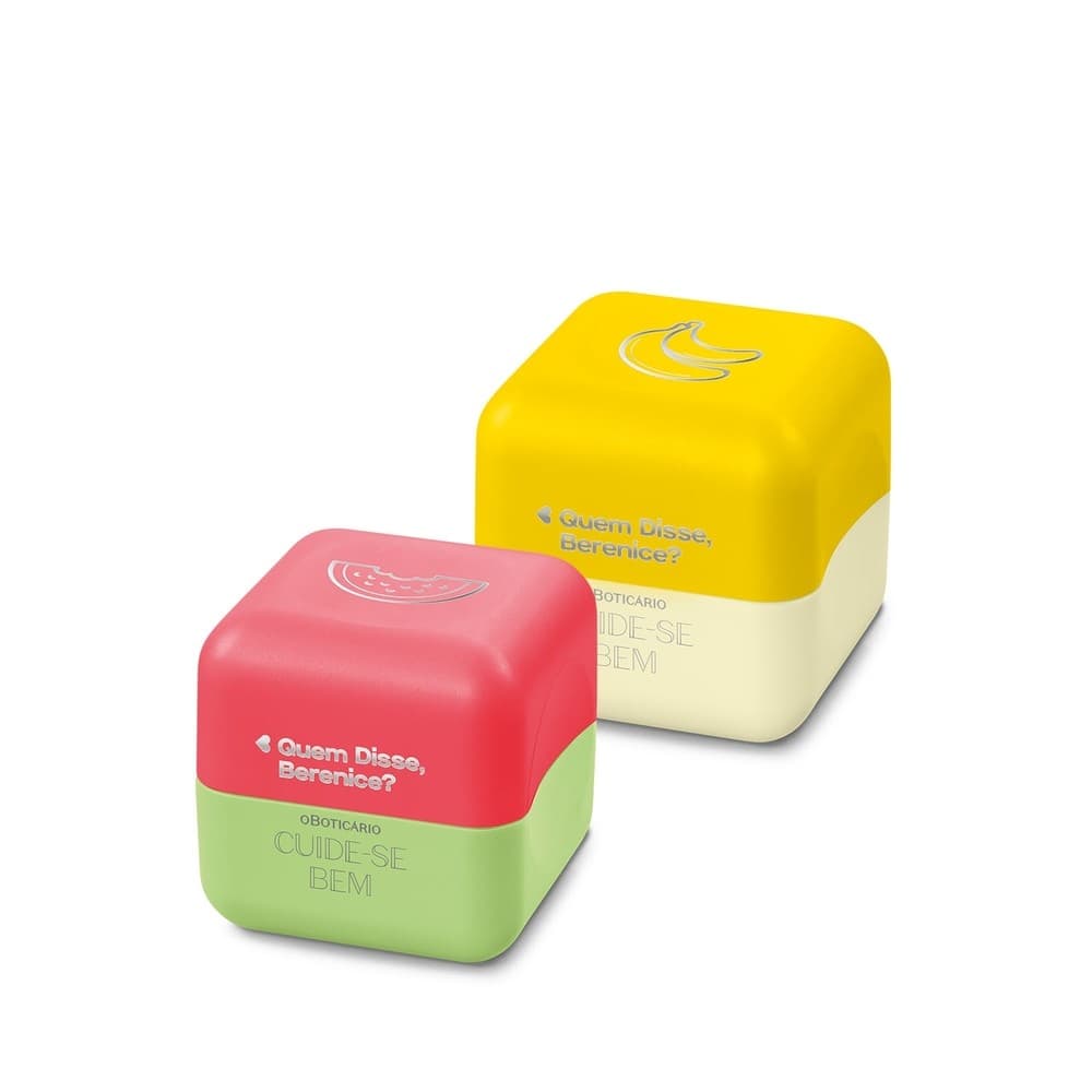 Combo Balm Labial Cuide-se Bem Feira: Melancia 6,2g + Banana 6,2g