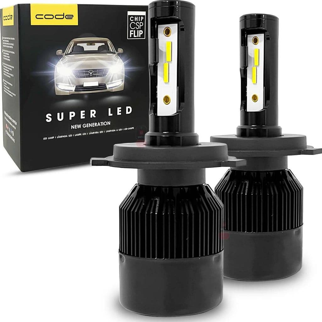 Lampada Led Code H1 H3 H4 H7 H8 H9 H11 HB3 HB4 H16 H27 8000k