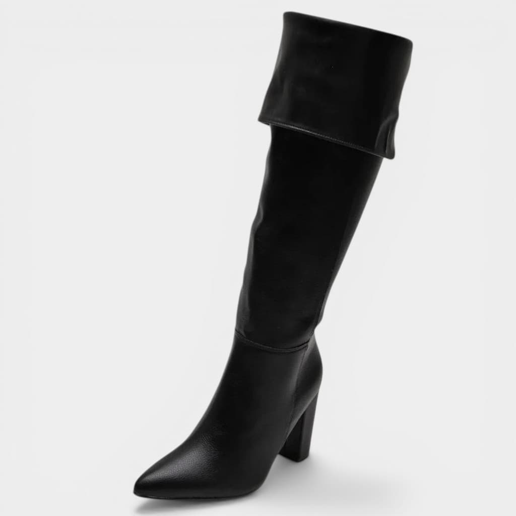 Bota Vizzano Over Cano Alto Feminina - Preto