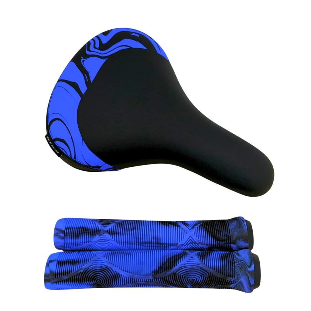 Selim BMX GTS-K Tipo DDK C/ Carrinho + Par de Punhos Azul