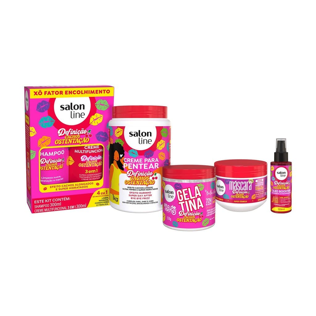 Kit Tratamento e Finalização Cachos Ostentação