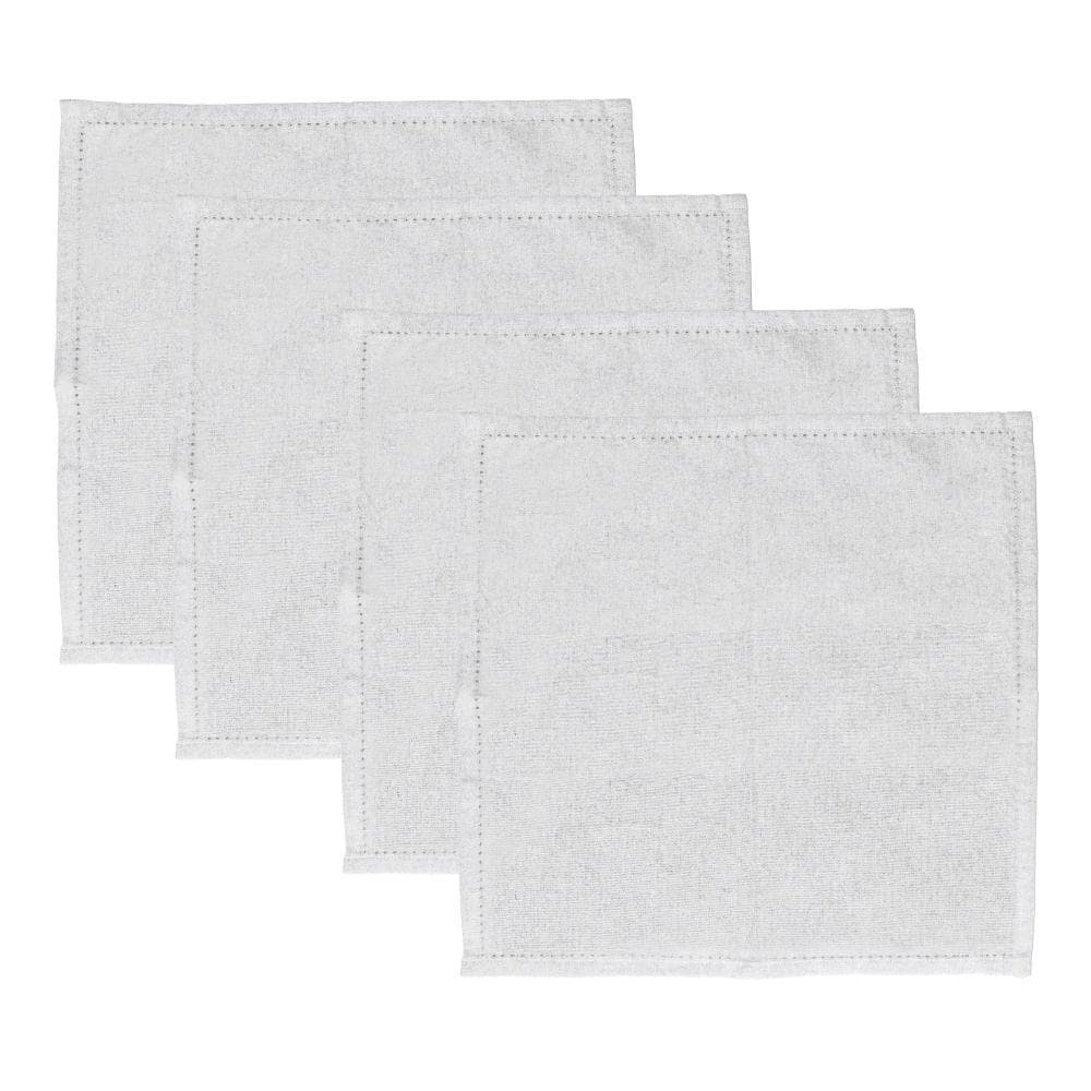 Jogo 4 Guardanapos De Tecido Lyor Momentos 100% Algodão 40x40cm Cinza Macio Mesa Posta Elegante Moderno