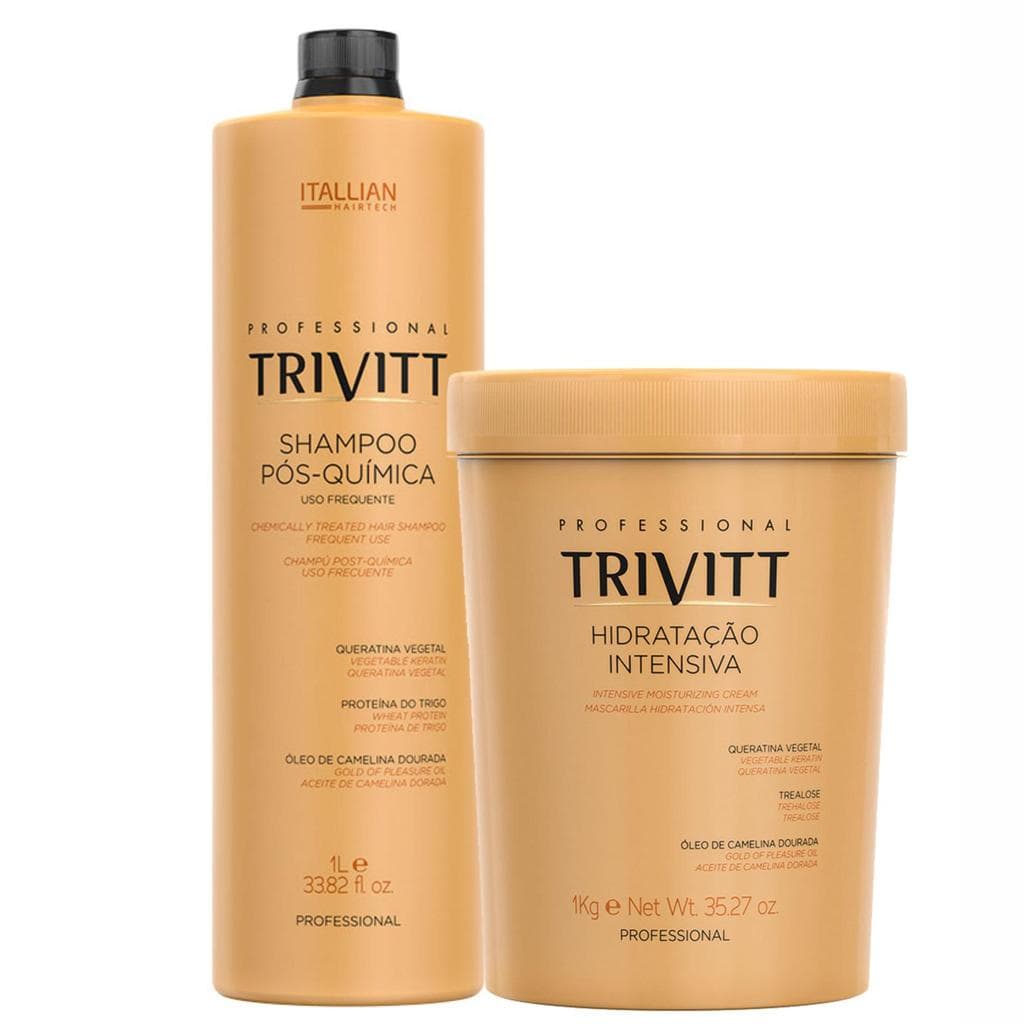 Kit Trivitt Profissional Shampoo 1L + Mascara 1Kg