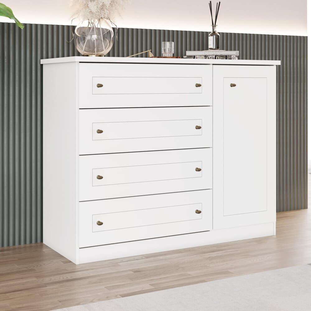 Cômoda 1 Porta 4 Gavetas Amy Casa 812