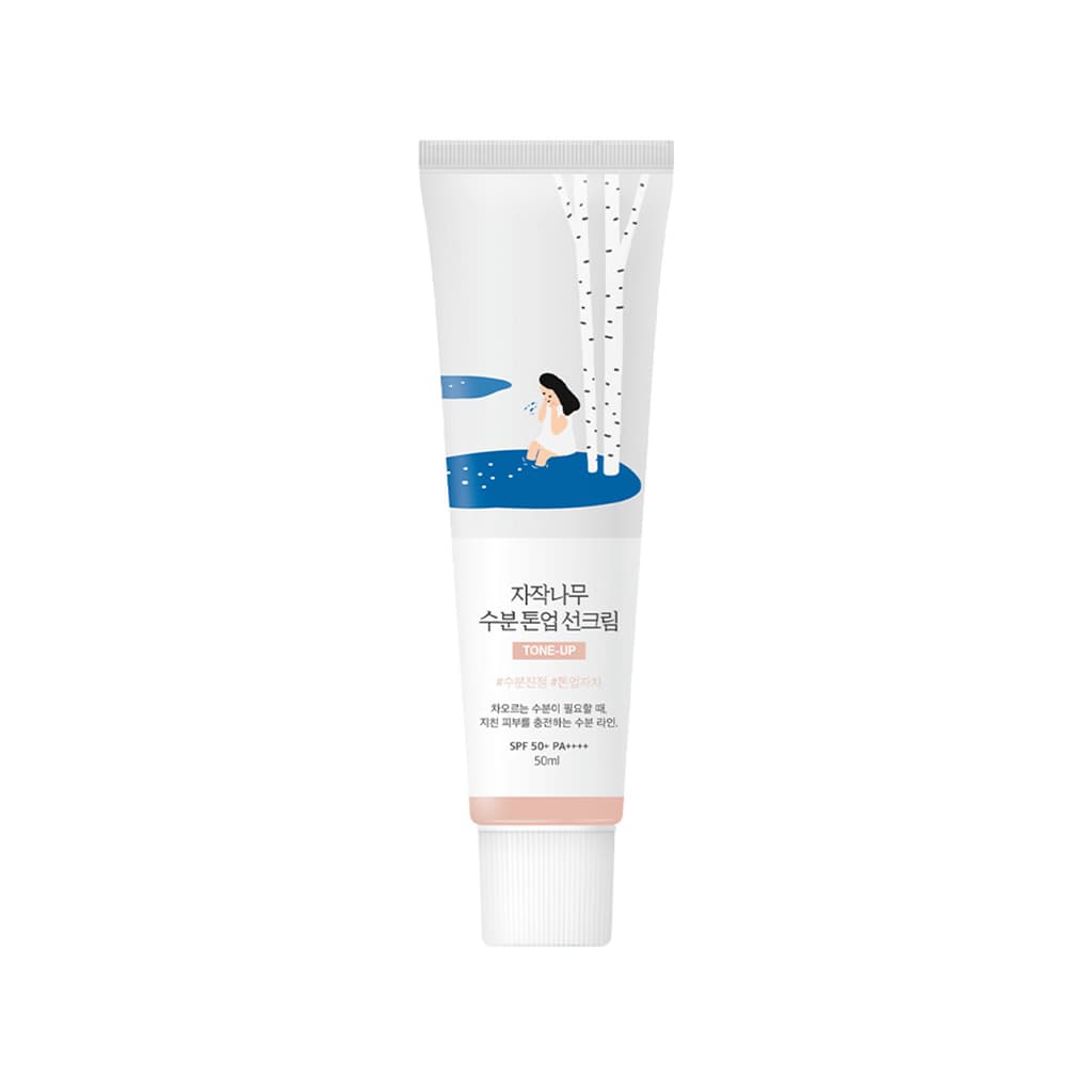 round lab birch juice moisturizing tone up sun cream 50ml spf50+ pa++++ caseless