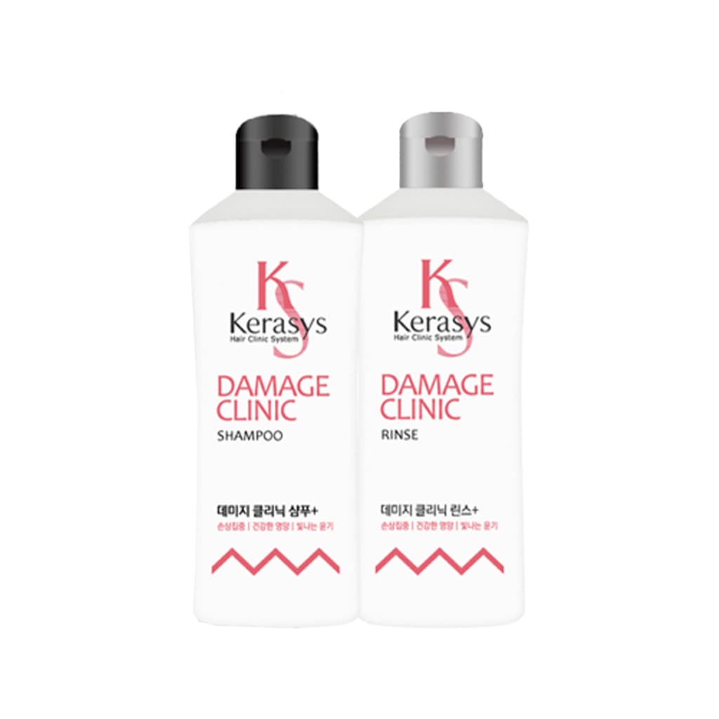 kerasys extra damage care shampoo, rinse 180ml