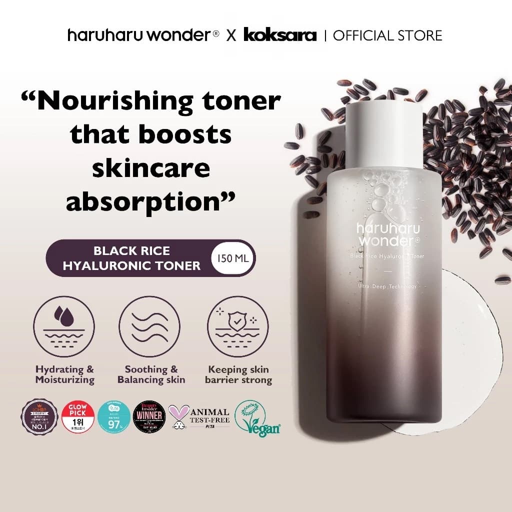 HARUHARU WONDER Black Rice Hyaluronic Toner 150ml, 300ml / 4 types(alcohol/ free of alcohol)