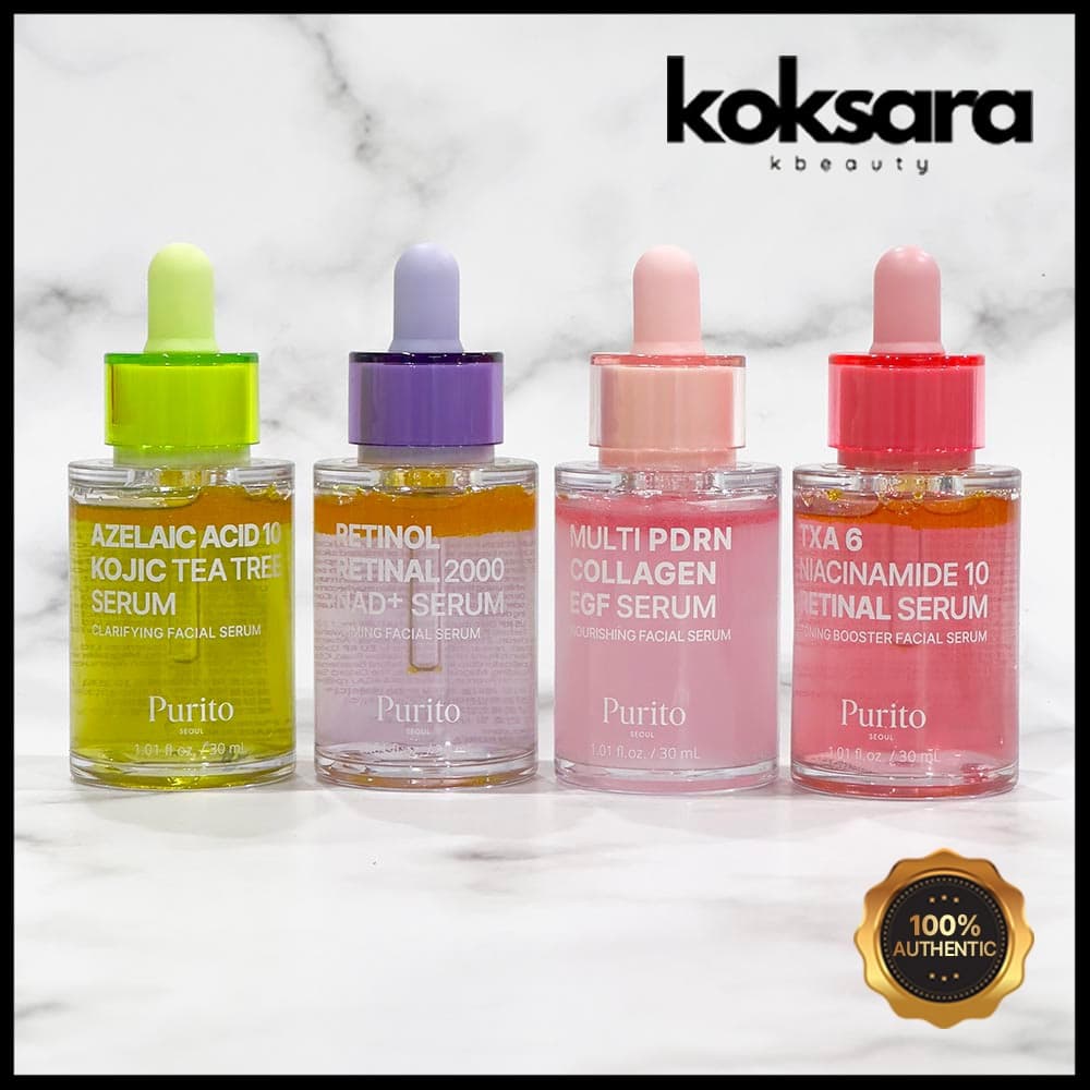 Purito Niacinamida 10 Retinal/Soro Tea Tree/Retinol 2000 NAD +/Colágeno Multi PDRN EGF 30ml