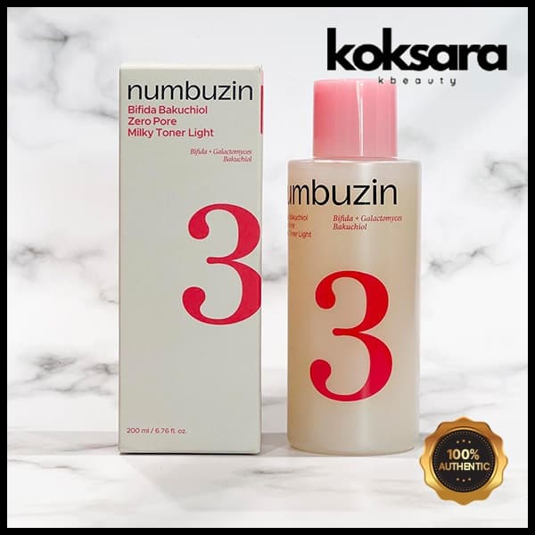 numbuzin No.3 Bifida Bakuchiol Zero Pore Milky Toner Light 200ml