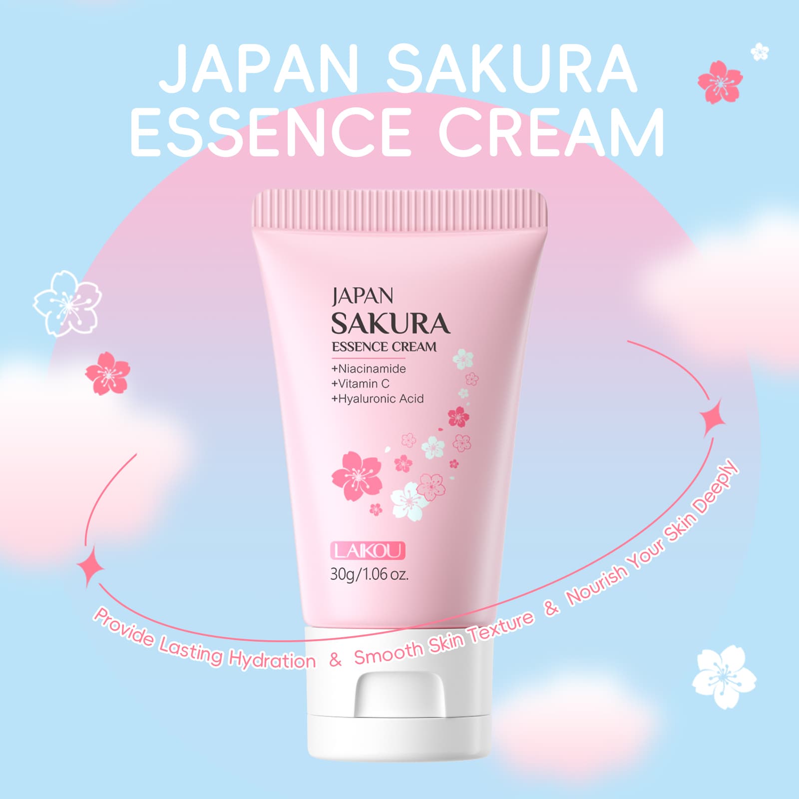 LAIKOU Japão Sakura Essência Creme Clareador Hidratante Reduz Anti-idade 30g
